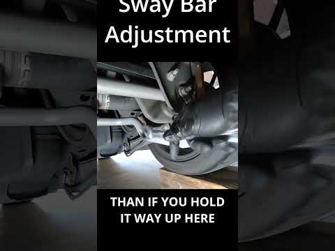 Sway Bar Stiffness Adjustment #shorts