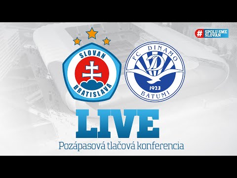 LIVE | Pozápasová tlačová konferencia ŠK Slovan Bratislava - FC Dinamo Batumi