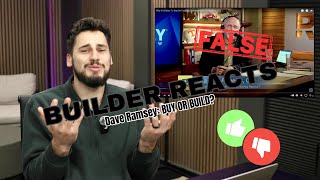 Builder Reacts: Dave Ramsey WRONG About Buying vs. Building a House? 🤔