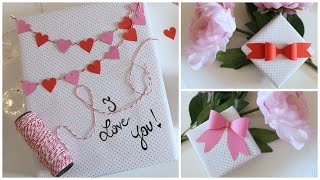 ❤ Valentine's Day Gift Wrapping Ideas! ^-^ + Free Bow Template❤