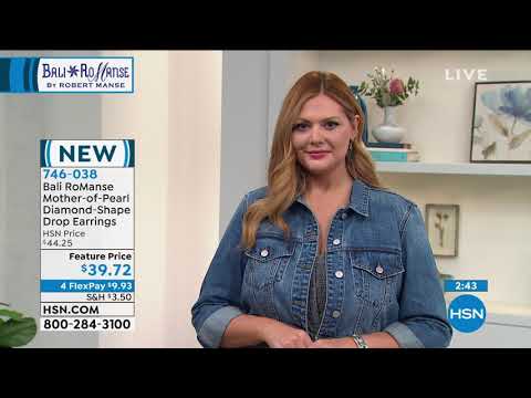 Bali RoManse MotherofPearl DiamondShape Drop Earrings