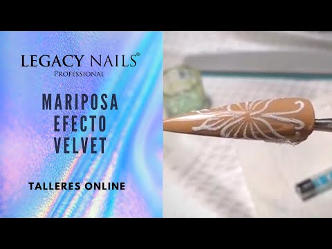 MARIPOSA EFECTO VELVET │ TALLER DE UÑAS │ LEGACY NAILS