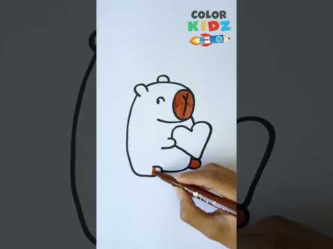 ¡Aprende a dibujar un capibara adorable #shortvideo #capibara #dibujos