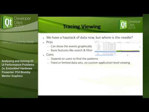 QtDD13 - Phil Brumby - Analysing & Solving Qt UI Performance Problems On Embedded Hardware