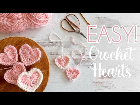 EASY CROCHET: Heart Garland Ornaments (Beginner-Friendly Crochet!)