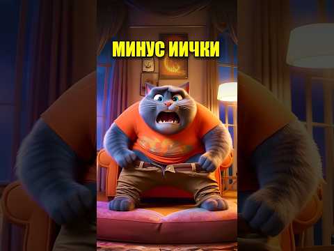 МИНУС ИИЧКИ в нейросети #aiart #мультик #dalle3 #а4 #юмор #ии #кот #мультик #нейросеть #ai #cats