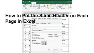 Download the video "How to put the same header on each page in excel"