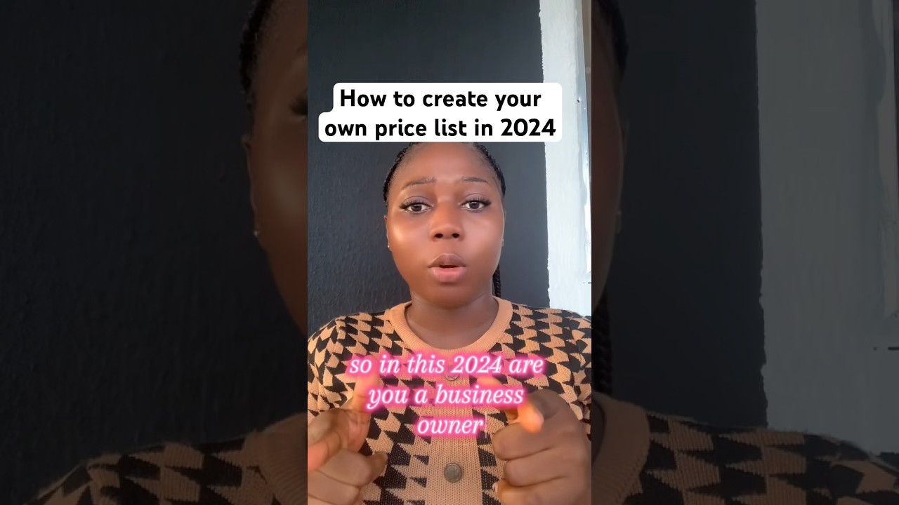 How to create a price list for your business in 2024 #entrepreneur #priceless #canva #smallbusiness