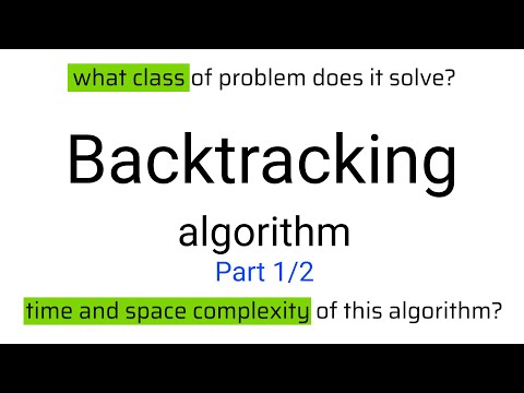 Backtracking algorithm part 1/2