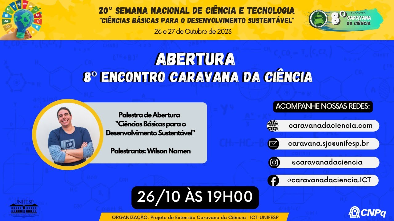 Abertura do 8º Encontro Caravana da Ciência