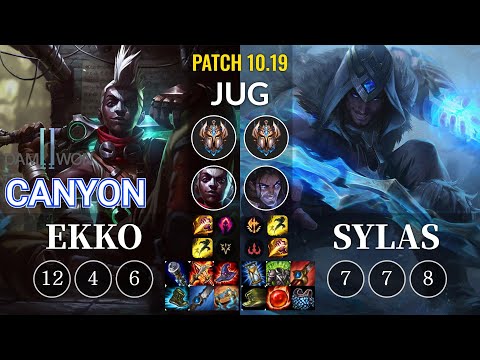 DWG Canyon Ekko vs Sylas Jungle - KR Patch 10.19