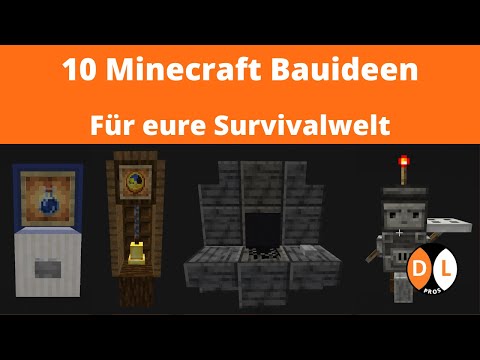 10 BAUIDEEN für deine BASE/SURVIVALWELT - einfach/schnell - Minecraft
