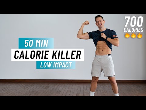 50 MIN CARDIO HIIT WORKOUT - LOW IMPACT - Full Body, No Equipment, No Repeats