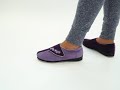 Shuperb Padders HUG 424N 78 Ladies Extra Wide 2E Slippers Purple Lavender