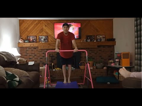 Gymnastics bar tricks gone wrong!  OUCH!