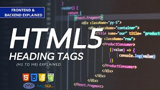 Download the video "HTML5 Heading Tags Explained | Frontend & Backend Explained | ZA Academy"