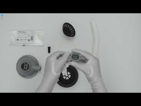 PREVEX Mattschwarzes Korbventil mit Siebkorb und Ablaufgarnitur/Siphon ablaufventil – für Siphons von Küchenspülen mit 1 ½ WK2-D9C-010 video