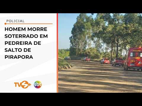 Homem morre soterrado em pedreira de Salto de Pirapora | TVS+ SBT