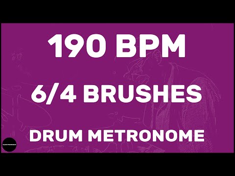 6/4 Brushes | Drum Metronome Loop | 190 BPM