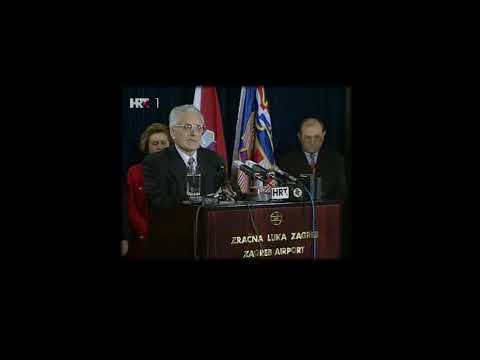 Govor Predsjednika Franje Tuđmana u Zračnoj luci Zagreb 23. studenog 1996.