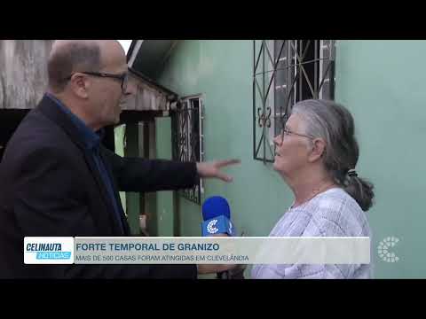 Forte temporal de granizo atinge mais de 500 casas em Clevelândia