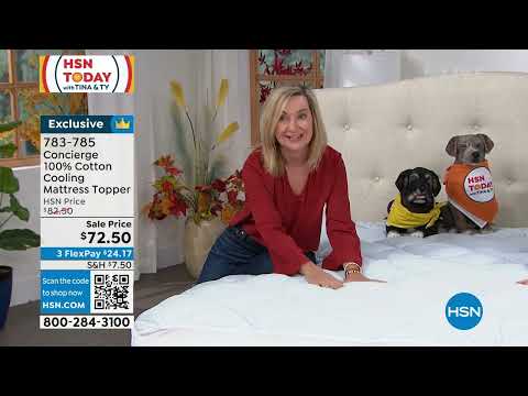 Concierge Collection 100% Cotton Cooling Mattress Topper