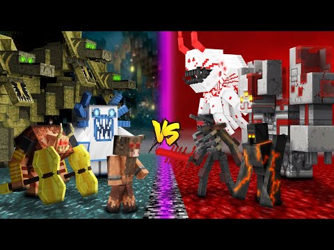 NETHER vs TWILIGHT FOREST in minecrat (Mob battle)