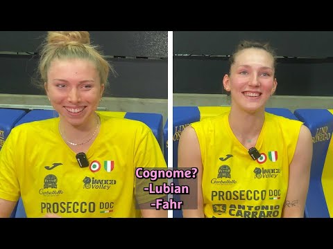 Sarah Fahr and Marina Lubian - Interview with the Double Prosecco DOC Conegliano | 2024 Scudetto ...