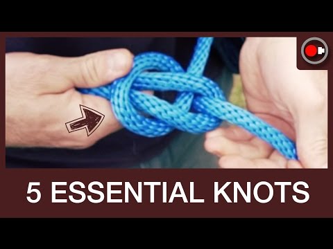 5 OUTDOORSMAN KNOTS - Truckers Hitch, Bowline, Tautline, Prusik, Chain Sinnet