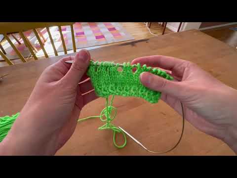 left handed - Yarn Over // sticka Omslag, vänsterhänt