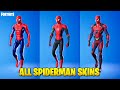 All Spiderman Skins in Fortnite