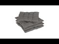 Coussin de chaise gris en lot de 4 Gris - Matière plastique - Textile - 38 x 5 x 38 cm