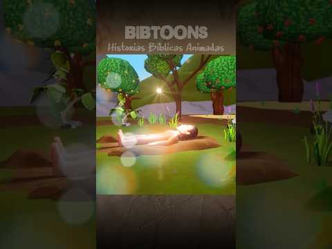 Dios crea a Adán: el primer hombre 🌍 Bibtoons | Historias bíblicas #CreaciónDeAdán #JardínDelEdén
