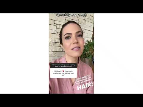 Mandy Moore answering questions of fans for Garnier