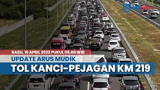 Kepadatan Volume Kendaraan Mulai Terlihat di Tol Kanci-Pejagan KM 219, Rabu 19 April 2023 Pagi