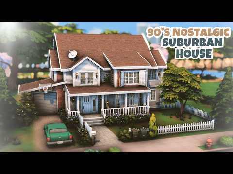 90s Nostalgic Suburban Family Home 📺| The Sims 4 | Stop Motion Build [No CC]