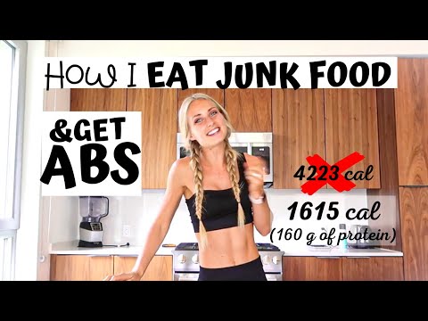 TURNING JUNK FOOD INTO ABS FOOD -  Full Day of Eating Pizza & Burrito (high protein low calories)