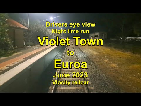 Drivers eye view, Violet Town to Euroa, Night time run