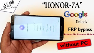 Honor 7a FRP bypass without computer🔥 Honor 7a password unlock 100% free of cost  #honor7a