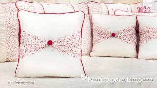 Almofada Decorativa Botão Floral Vermelho | Ref: 57275