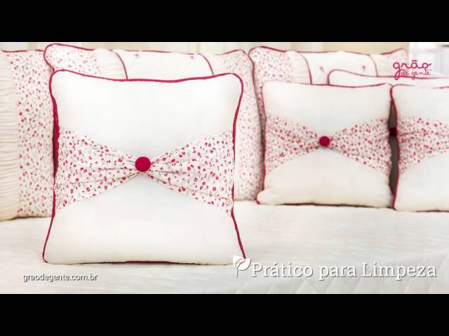 Almofada Decorativa Botão Floral Vermelho | Ref: 57275