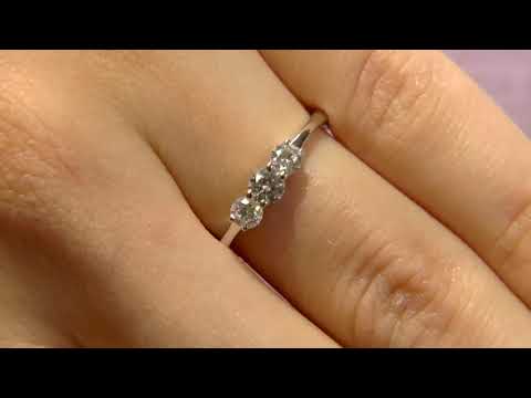 TR1026 0.50 Carat Trilogy Diamond Engagement Ring