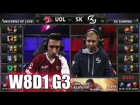 Unicorns of Love vs SK Gaming | S5 EU LCS Summer 2015 Week 8 Day 1 | UOL vs SK W8D1 G3