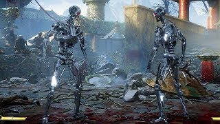 MORTAL KOMBAT 11 Endoskeleton Terminator Gameplay Endoskeleton Terminator Vs Endoskeleton Terminator