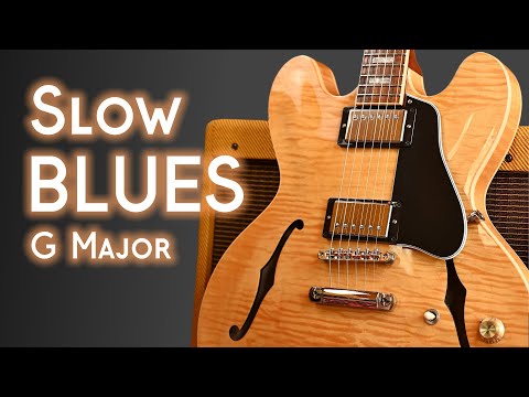 SLOW BLUES Backing Track in G Major | 65 BPM | Guitar Jam Track