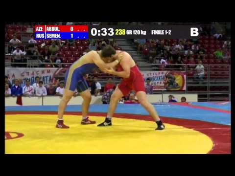WWJC2013 / Abbas Abdullayev - Sergey Semenov (RUS) - GR 120 kg - gold medal match