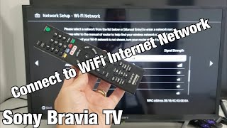 Sony Bravia TV: How to Connect to Wifi Network (In