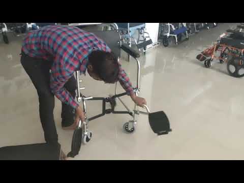 White Multi Functional Foldable Walker Commode Shower Chair