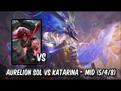 Porcelain Protector Aurelion Sol vs Katarina - MID (5/4/8) (League of Legends)