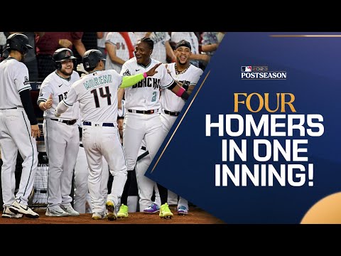 The D-backs are the first team in MLB history to hit FOUR homers in a single Postseason inning!